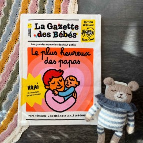 Livre d'éveil à froisser "Papa heureux" - Gazette des bébés