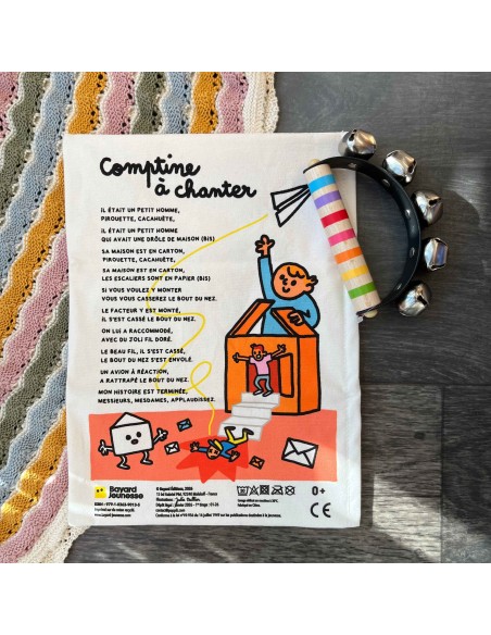 Livre d'éveil à froisser "Papa heureux" - Gazette des bébés