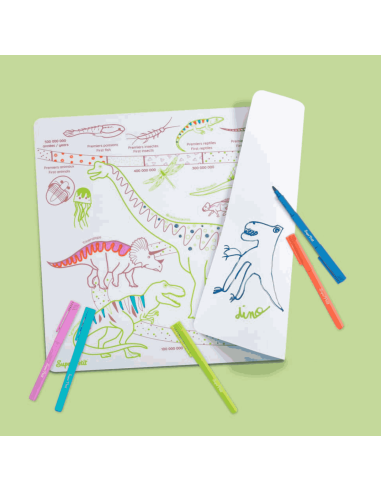 Set de table silicone Dinosaures Learn & Play -...