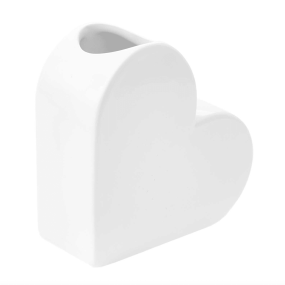 Vase céramique petit coeur blanc - Rico Design