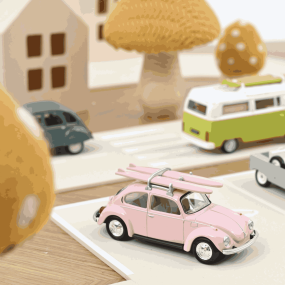 Volkswagen Coccinelle 1973 Rose - Norev