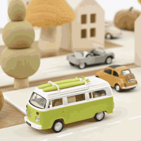 VW Combi T2b Camper Van 1973 Vert Lime - Norev