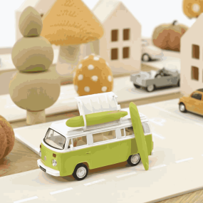 VW Combi T2b Camper Van 1973 Vert Lime - Norev 2