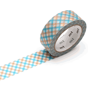 Masking tape petits carrés superposés oranges