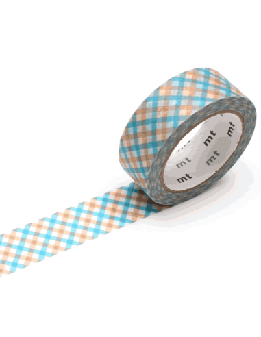 Masking tape petits carrés superposés oranges