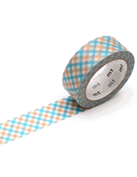 Masking tape petits carrés superposés oranges