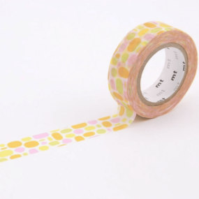 Masking tape Pool pavés ronds orange