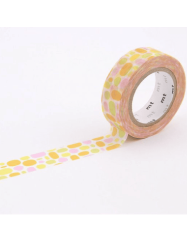 Masking tape Pool pavés ronds orange