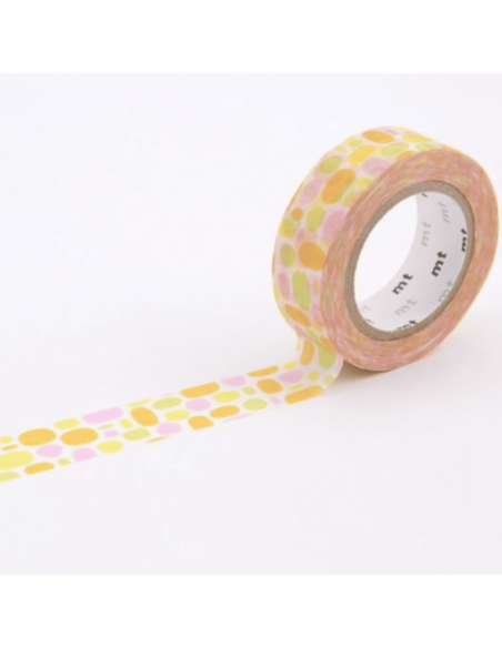Masking tape Pool pavés ronds orange