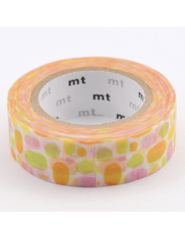Masking tape Pool pavés ronds orange