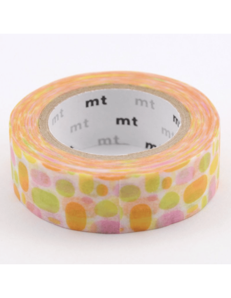 Masking tape Pool pavés ronds orange