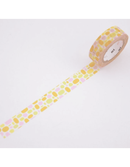 Masking tape Pool pavés ronds orange