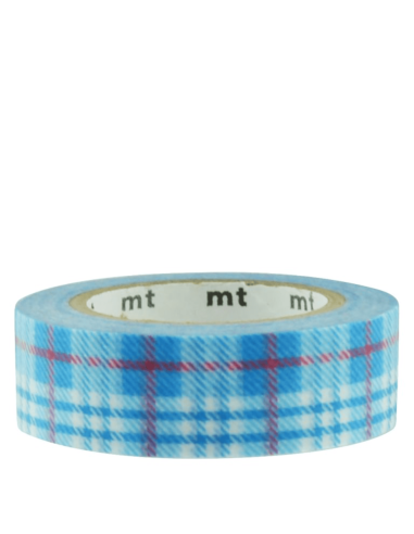 Masking tape tartan écossais bleu