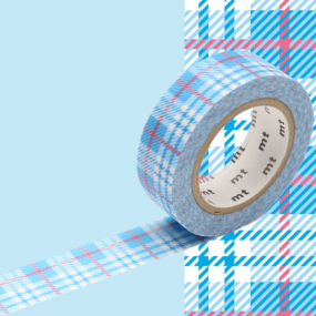 Masking tape tartan écossais bleu