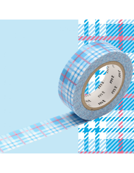 Masking tape tartan écossais bleu