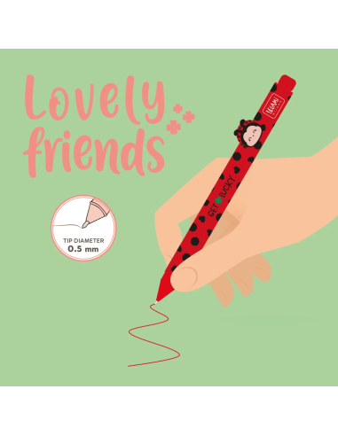 Stylo à encre lovely friends Coccinelle - Legami