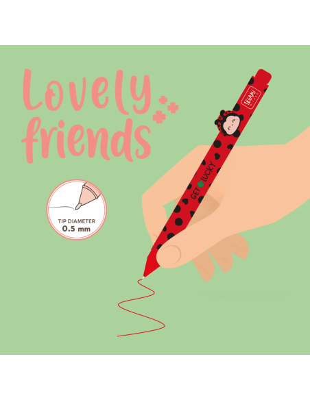 Stylo à encre lovely friends Coccinelle - Legami