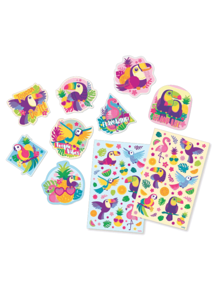 Autocollants parfumés oiseaux Tropicaux - Ooly