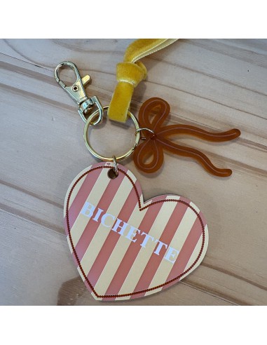 Porte-clés Adèle coeur Bichette - Les Mignonneries