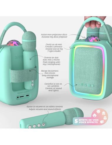 Enceinte Singy Party Turquoise - Mobility On Board