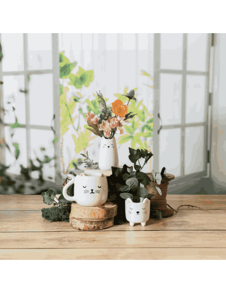 Vase céramique Chat - Sass & Belle