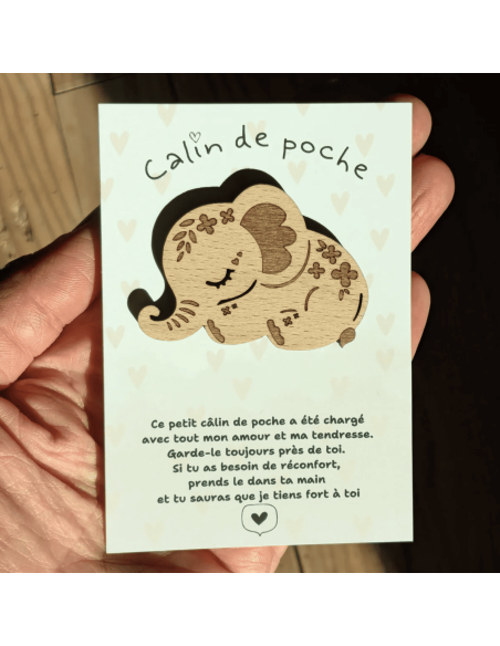 Câlin de poche Eléphant - Lilladrey