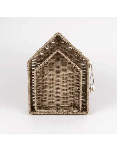 Set de 2 étagères maison en osier - Egmont Toys