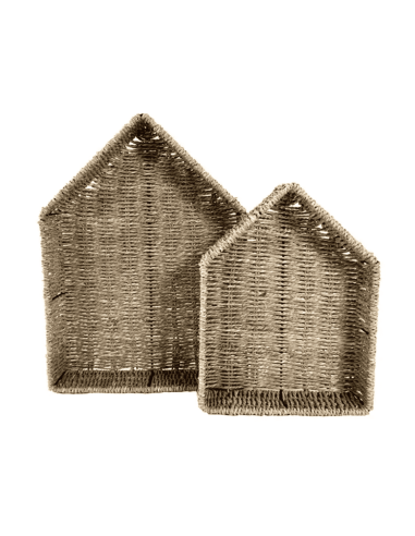 Set de 2 étagères maison en osier - Egmont Toys