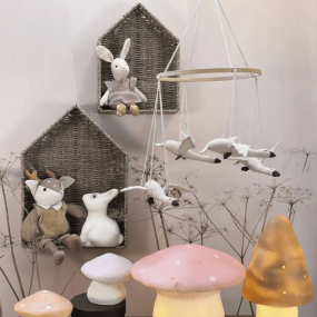 Set de 2 étagères maison en osier - Egmont Toys 2