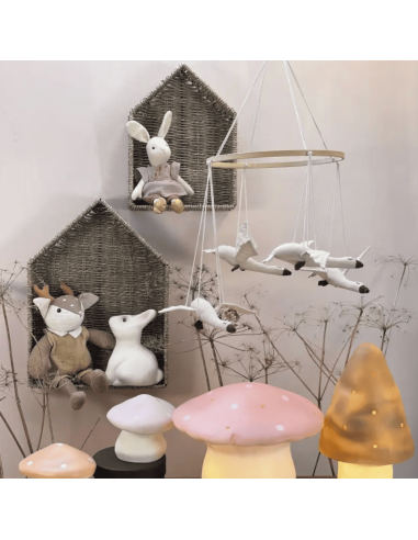 Set de 2 étagères maison en osier - Egmont Toys