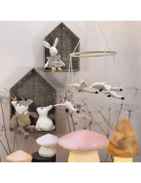 Set de 2 étagères maison en osier - Egmont Toys