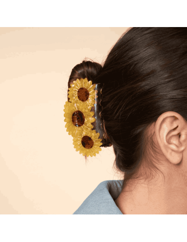 Grande pince à cheveux 3 tournesols - Coucou...