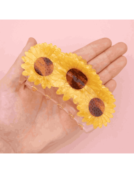Grande pince à cheveux 3 tournesols - Coucou Suzette