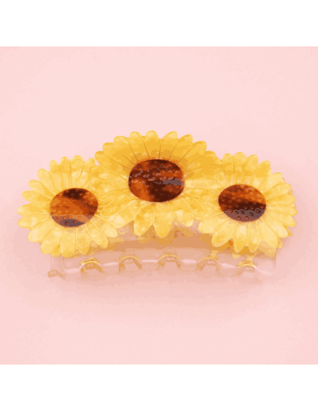 Grande pince à cheveux 3 tournesols - Coucou Suzette