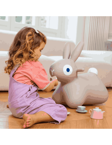 Animal sauteur Hoppi lapin beige - Quut