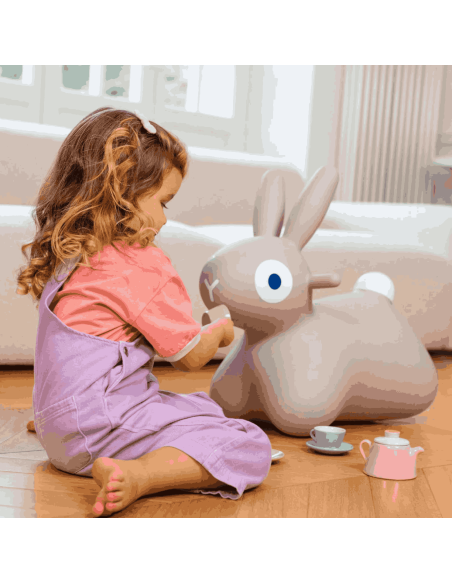 Animal sauteur Hoppi lapin beige - Quut