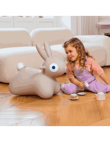 Animal sauteur Hoppi lapin beige - Quut