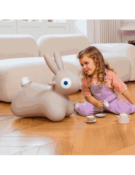 Animal sauteur Hoppi lapin beige - Quut