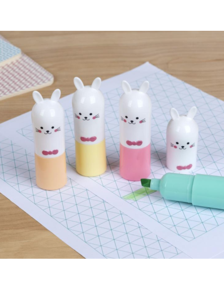Set de 4 surligneurs Lapin - Rex
