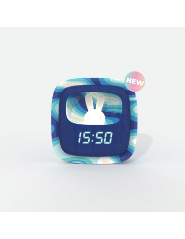 Réveil veilleuse Billy Clock Blue Waves -...