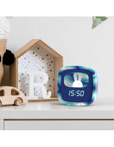 Réveil veilleuse Billy Clock Blue Waves -...