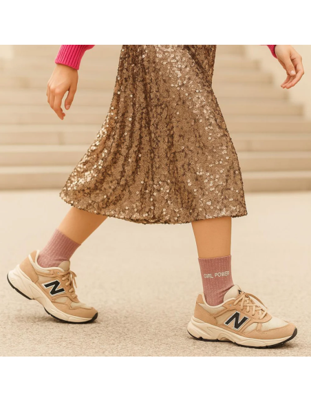 Chaussettes à paillettes Girl power