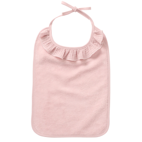 Grand bavoir à col - Rose Pétale