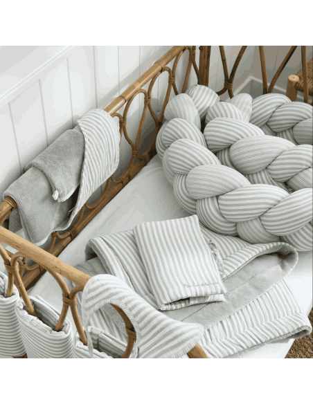 Cape de bain et gant rayé Soft Stripes