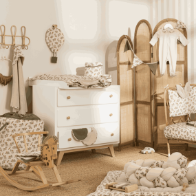 Cape de bain et gant à fleurs 2