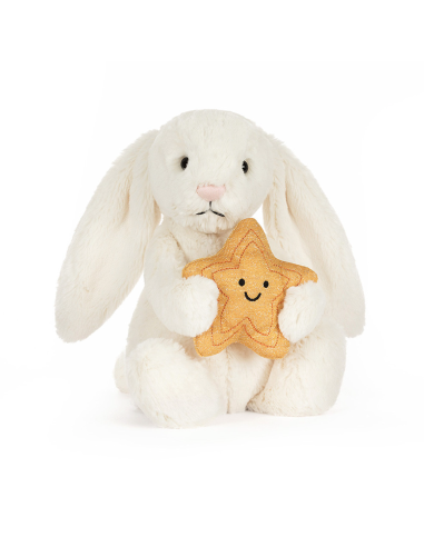 Peluche Lapin blanc avec étoile (M) - Jellycat