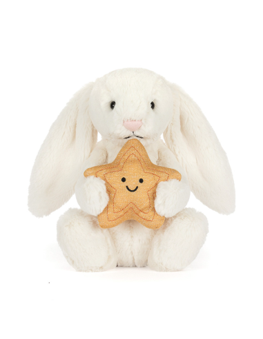 Peluche Lapin blanc avec étoile (M) - Jellycat