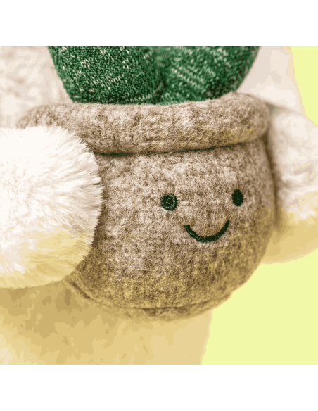 Peluche Lapin blanc avec plante (M) - Jellycat