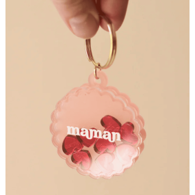 Porte-clés Shaker coeur Maman - Les Mignonneries