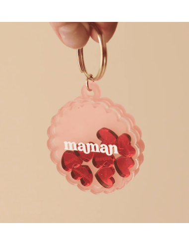 Porte-clés Shaker coeur Maman - Les Mignonneries